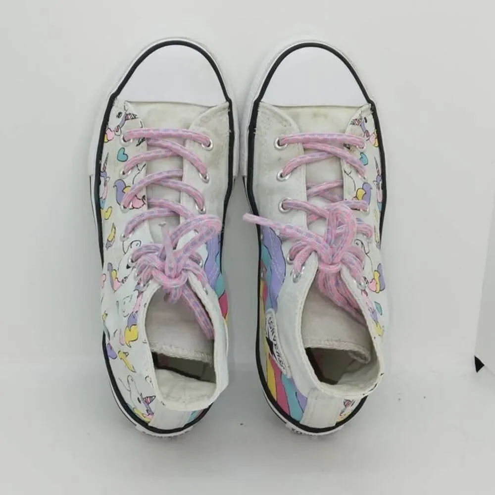 Converse Chuck Taylor Girls Unicorn Hi Top Multi Color Sneakers - sz. 3